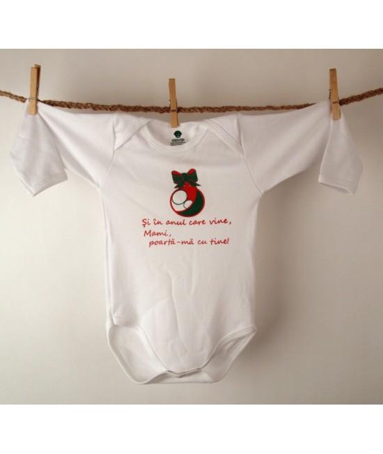 Body din bumbac pentru bebeluși, imprimat cu mesaj de babywearing, Bodybebe