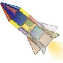 Set PicassoTiles 31 piese magnetice de construcție în culori schimbătoare activate UV 