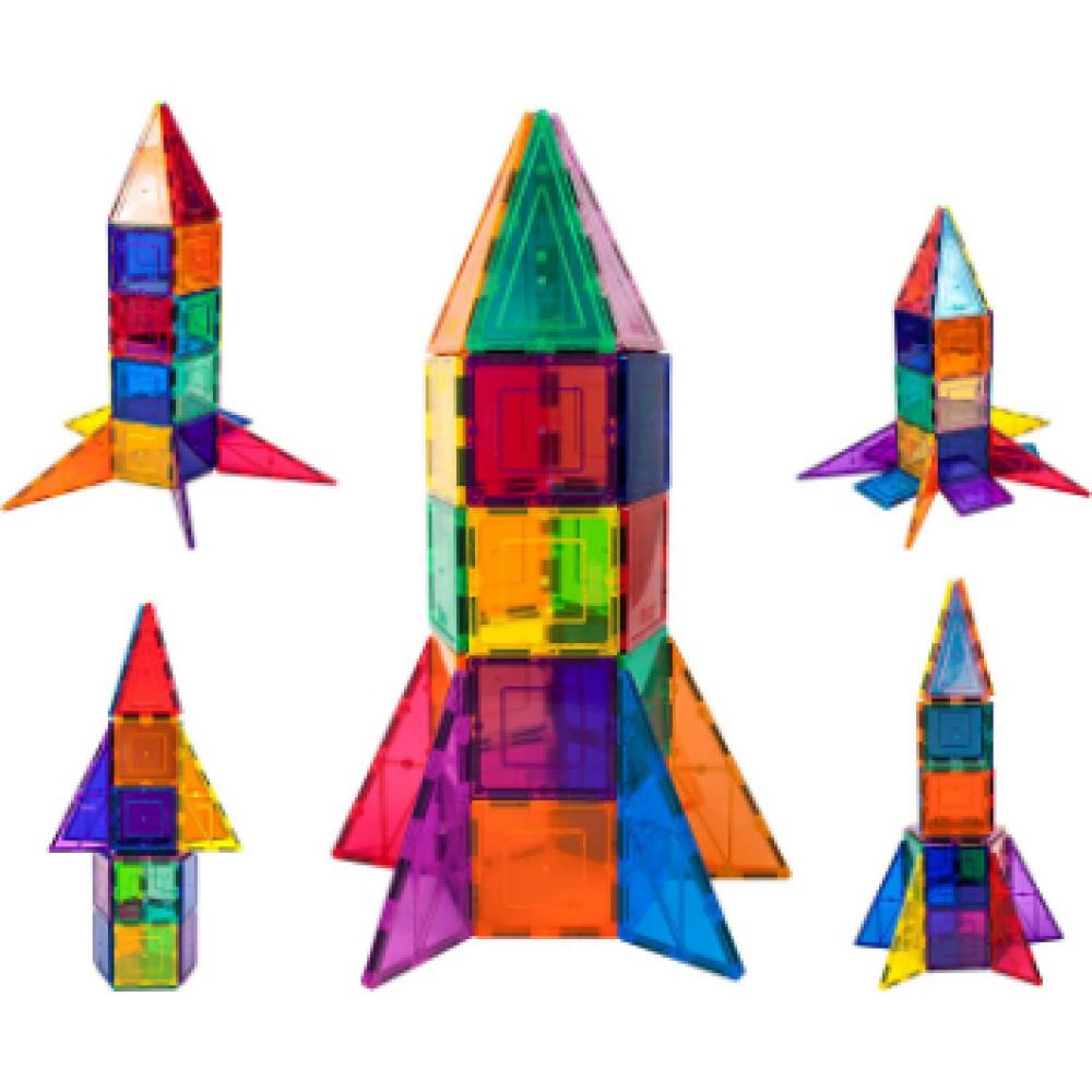 Set PicassoTiles Rachetă - 32 piese magnetice de construcție