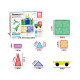 Set PicassoTiles 63 piese magnetice de construcție cu efect de diamant Set PicassoTiles 63 piese magnetice de construcție cu efect de diamant