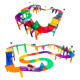 Set PicassoTiles Pistă de curse - 81 piese magnetice de construcție - conține 2 mașini cu LED-uri Set PicassoTiles Pistă de curse - 81 piese magnetice de construcție - conține 2 mașini cu LED-uri