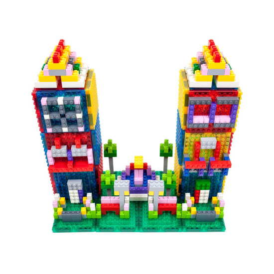 Set PicassoTiles 1016 bucăți: cărămizi de construcție și piese magnetice compatibile cu cărămizile de construcție