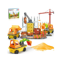 Set PicassoTiles Construction 5-în-1 50 de piese magnetice și accesorii