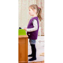 Vestă mov din lână Merino organică fiartă Pickapooh pentru copii Vestă mov din lână Merino organică fiartă Pickapooh pentru copii