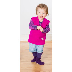 Vestă roz închis din lână Merino organică fiartă Pickapooh pentru copii Vestă roz închis din lână Merino organică fiartă Pickapooh pentru copii