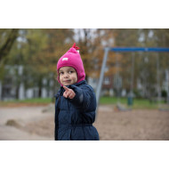 Cagulă simpatică din polar de lână Merino organică Pickapooh Max roz Fuchsia Cagulă simpatică din polar de lână Merino organică Pickapooh Max roz Fuchsia