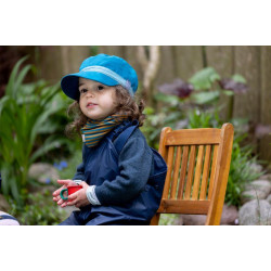 Pălărie/șapcă de soare cu cozoroc Pickapooh ”Mika” cu protecție UV UPF80 din bumbac organic bleu pentru copii Pălărie/șapcă de soare cu cozoroc Pickapooh ”Mika” cu protecție UV UPF80 din bumbac organic bleu pentru copii