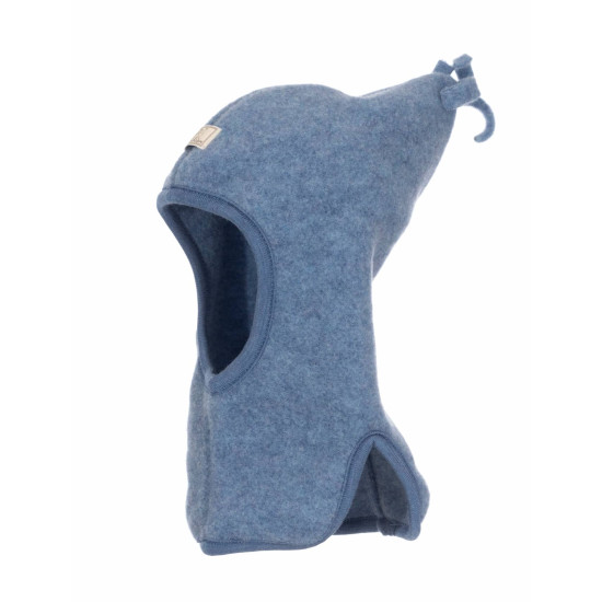 Cagulă din polar de lână Merino organică Pickapooh Mara albastră jeans Cagulă din polar de lână Merino organică Pickapooh Mara albastră jeans