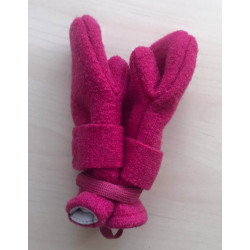 Mănuşi Pickapooh din lână organică Merino roz căptuşite cu bumbac organic