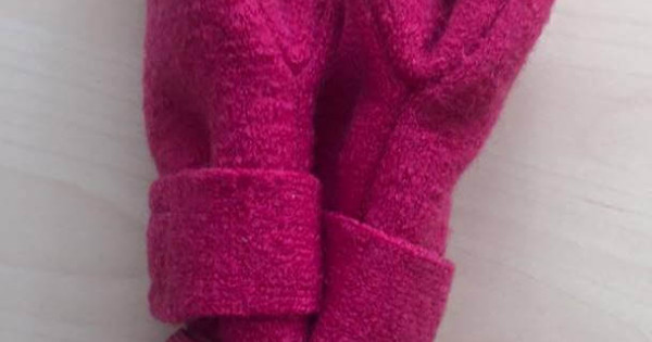 Manusi Lana Organica Merino Captusite Bumbac Organic Pickapooh Roz