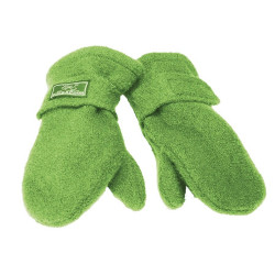 Mănuşi Pickapooh din lână organică Merino verde căptuşite cu bumbac organic
