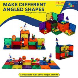Set Playmags 18 piese magnetice de construcție cu forme mici pentru cărămizi de construit gen Lego