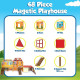Set Playmags Căsuță de Joacă - 48 piese magnetice de construcție