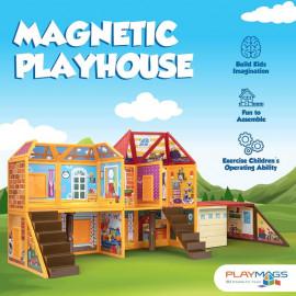 Set Playmags Căsuță de Joacă - 48 piese magnetice de construcție