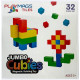 Set Playmags Jumbo Cubies - 32 blocuri magnetice de construcție de 5 cm Set Playmags Jumbo Cubies - 32 blocuri magnetice de construcție de 5 cm