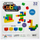 Set Playmags Jumbo Cubies - 32 blocuri magnetice de construcție de 5 cm Set Playmags Jumbo Cubies - 32 blocuri magnetice de construcție de 5 cm