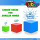 Set Playmags Jumbo Cubies - 64 blocuri magnetice de construcție de 5 cm Set Playmags Jumbo Cubies - 64 blocuri magnetice de construcție de 5 cm