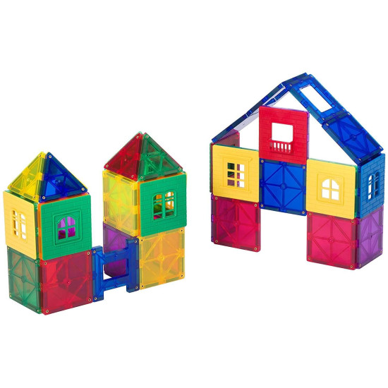 Set Playmags - 50 de accesorii pentru construcții magnetice + 5 ferestre Set Playmags - 50 de accesorii pentru construcții magnetice + 5 ferestre