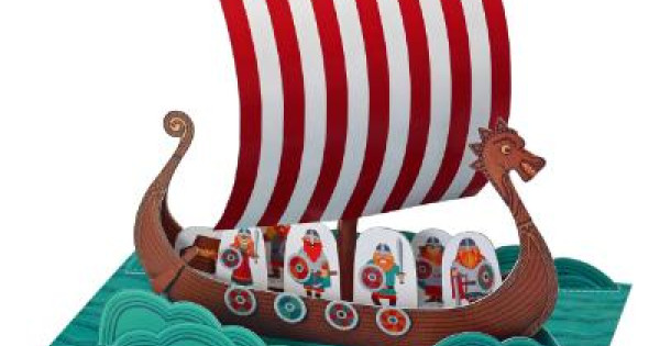 Corabie Vikingi Drakkar Kit Craft De Construit Jucarie Pukaca Hartie