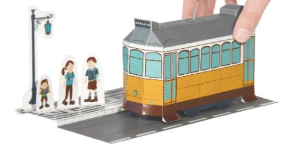 Tramvai Kit Craft De Construit Jucarie Pukaca Hartie