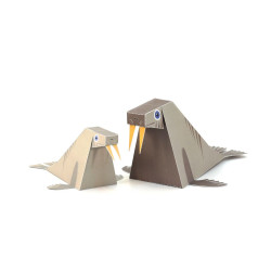 Maxi Morse, Kit craft de construit animale de jucărie PUKACA din hârtie, prin decupare, pliere, lipire Maxi Morse, Kit craft de construit animale de jucărie PUKACA din hârtie, prin decupare, pliere, lipire