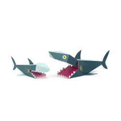 Maxi Rechini, Kit craft de construit animale de jucărie PUKACA din hârtie, prin decupare, pliere, lipire Maxi Rechini, Kit craft de construit animale de jucărie PUKACA din hârtie, prin decupare, pliere, lipire