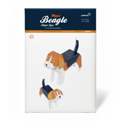 Maxi Beagle, Kit craft de construit animale de jucărie PUKACA din hârtie, prin decupare, pliere, lipire
