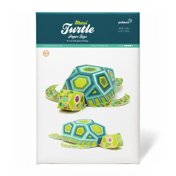 Maxi Țestoase, Kit craft de construit animale de jucărie PUKACA din hârtie, prin decupare, pliere, lipire
