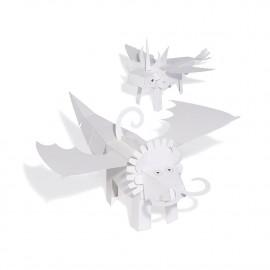 Muuoinc! Kit craft de construit un animal-creatură de jucărie PUKACA din hârtie, prin decupare, pliere, lipire