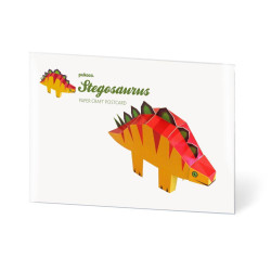 Stegosaurus - Felicitare craft jucărie PUKACA din hârtie