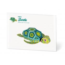 Țestoasă - Felicitare craft jucărie PUKACA din hârtie