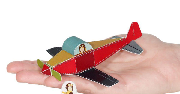 Avion Felicitare Craft Jucarie Pukaca Din Hartie