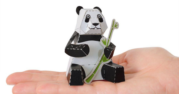 Urs Panda Felicitare Craft Jucarie Pukaca Din Hartie