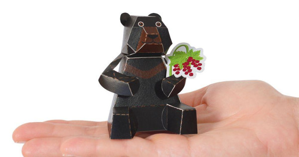 Urs Negru Felicitare Craft Jucarie Pukaca Din Hartie