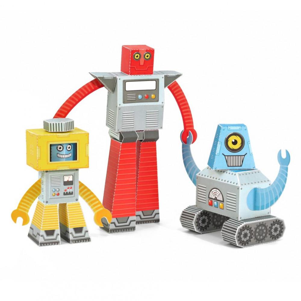 Roboți - Jucării mobile PUKACA din hârtie