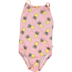 Costum de baie cu filtru UV pentru protecție solară Smafolk - roz cu ananas Costum de baie cu filtru UV pentru protecție solară Smafolk - roz cu ananas