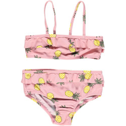 Costum de baie din două piese cu filtru UV pentru protecție solară Smafolk - roz cu ananas Costum de baie din două piese cu filtru UV pentru protecție solară Smafolk - roz cu ananas