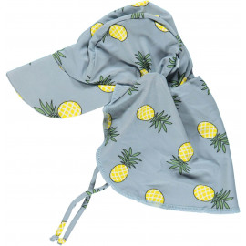 Pălărie cu filtru UV pentru protecție solară Smafolk - albastru cu ananas