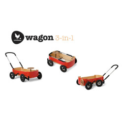 Cărucior tip vagon pentru copii pentru joacă - Wishbone Wagon 3-în-1 Cărucior tip vagon pentru copii pentru joacă - Wishbone Wagon 3-în-1