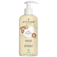2-în-1 Șampon și gel de duș ECO pentru copii și bebeluși - Attitude cu aromă de nectar de pere - 473 ml - seria Baby Leaves 2-în-1 Șampon și gel de duș ECO pentru copii și bebeluși - Attitude cu aromă de nectar de pere - 473 ml - seria Baby Leaves