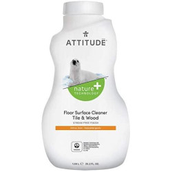 Soluție ecologică pentru curățarea gresiei și parchetului Attitude cu aromă de coajă de citrice Soluție ecologică pentru curățarea gresiei și parchetului Attitude cu aromă de coajă de citrice
