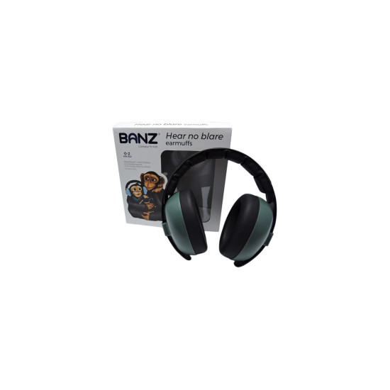 Căști antifonice Banz Bubzee Dark Green pentru copii, 3-36 luni
