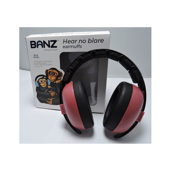 Căști antifonice Banz Bubzee Maroon pentru copii, 3-36 luni