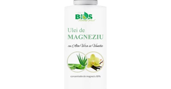 Ulei De Magneziu Bios Mineral Plant Cu Aloe Vera Vanilie 200 Ml