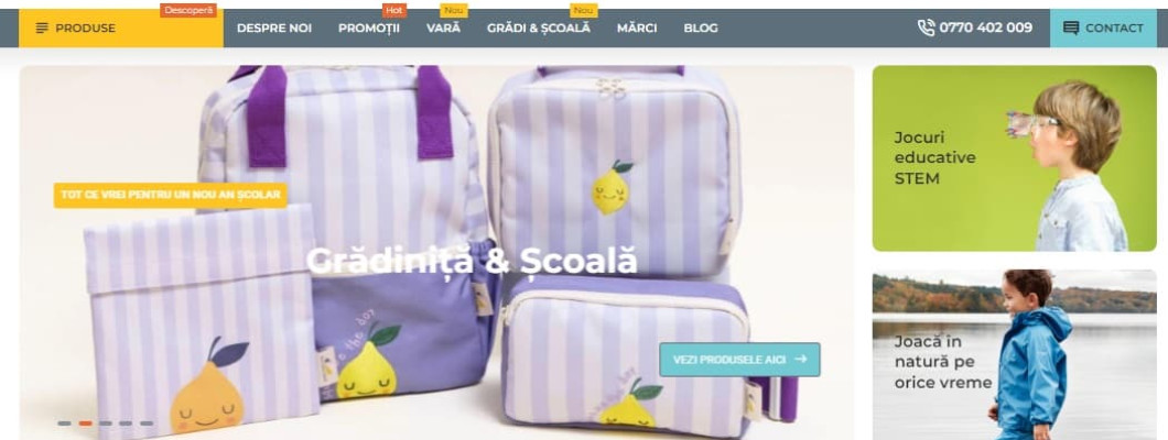 Reduceri de final de vară + Secțiunea Back to School