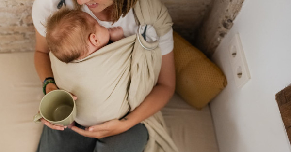 Sling Reglabil Inele Boba Pampas Beige Bambus In Port Bebe