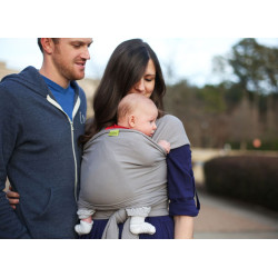 Wrap elastic din bumbac pentru purtarea bebelușilor Boba Gray (gri)