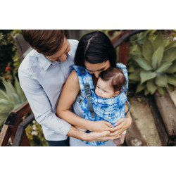 Marsupiu ergonomic Boba X Shibori complet ajustabil. din bumbac, pentru bebeluși și copii Marsupiu ergonomic Boba X Shibori complet ajustabil. din bumbac, pentru bebeluși și copii