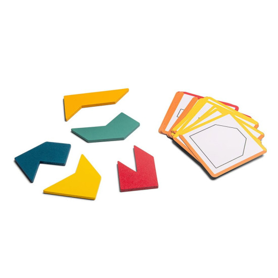 Puzzle logic din lemn BS Toys Pointy Puzzle în cutie metalică Puzzle logic din lemn BS Toys Pointy Puzzle în cutie metalică