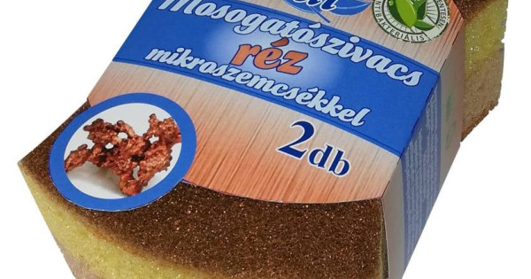 Burete Natural Pentru Spalat Vase Cu Microparticule De Cupru